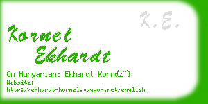 kornel ekhardt business card